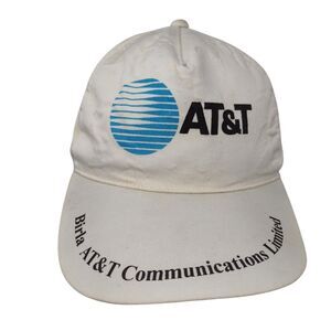 Vintage AT&T Birla Communications Snapback Trucker Hat White Graphic Logo